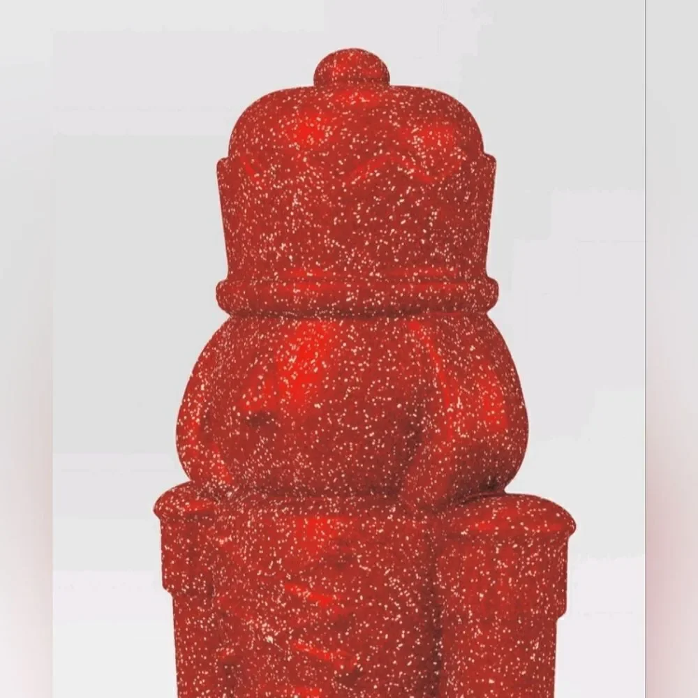 New Target 2024 Red Glittered Christmas Decorative Nutcracker, 11.5 in H